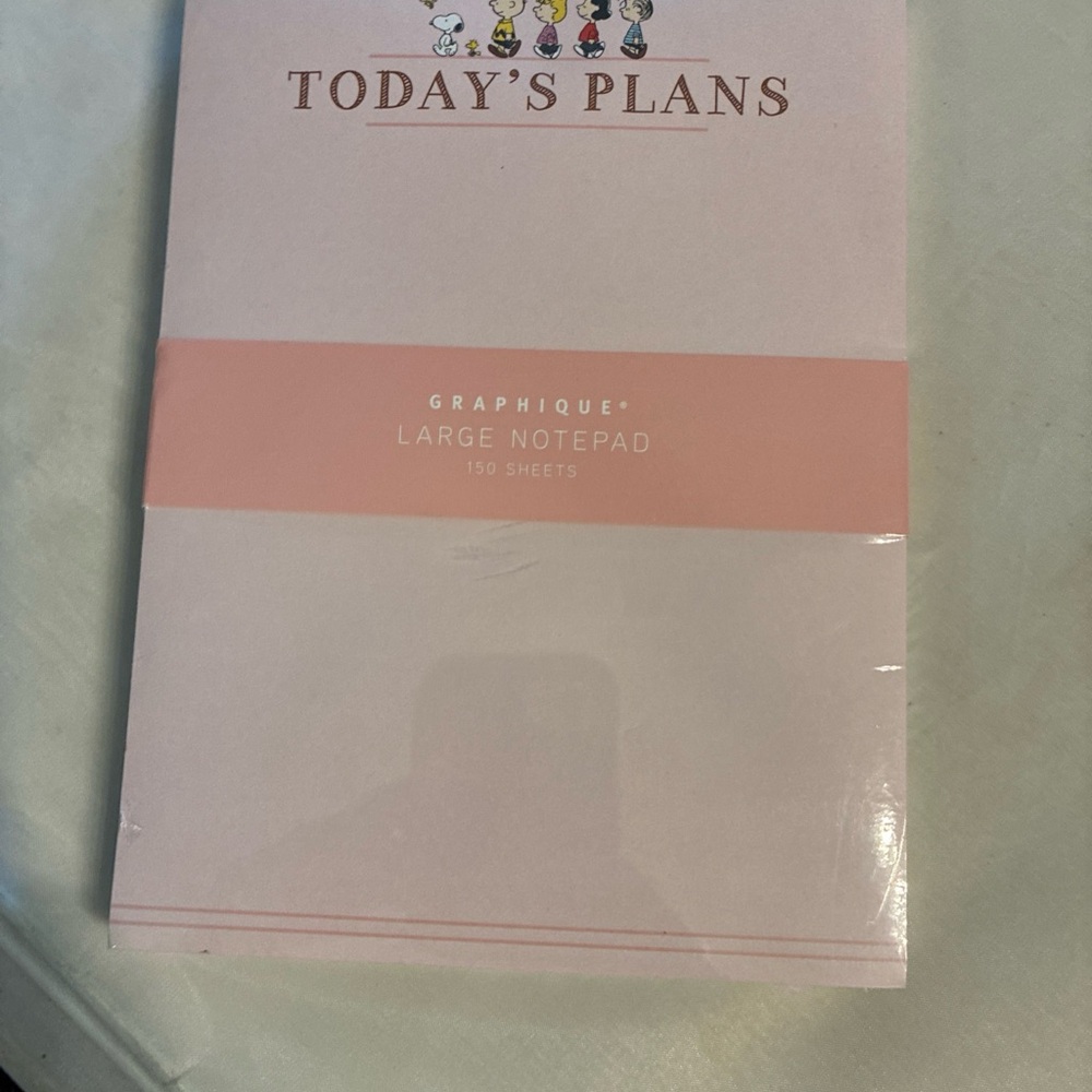 Graphique Large Notepad in Pink snoopy peanuts